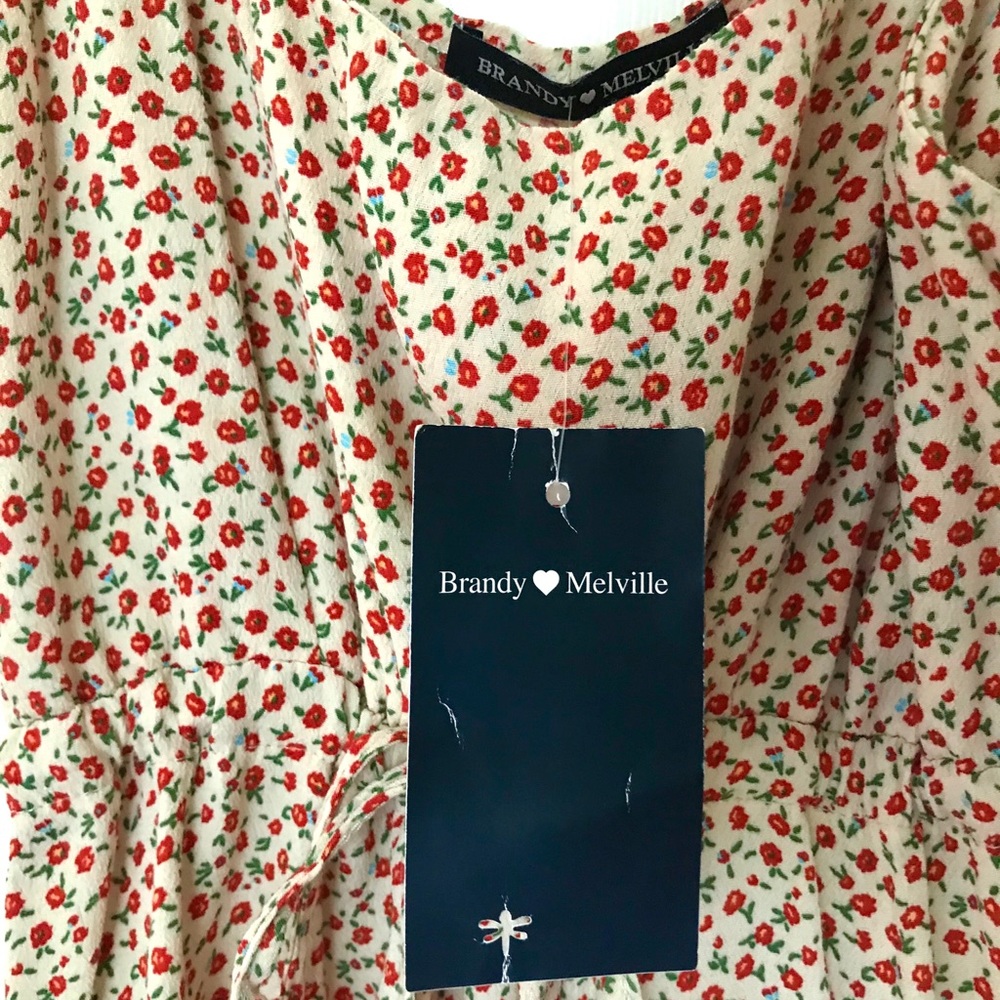 Brandy Melville Babydoll Floral Mini Dress
